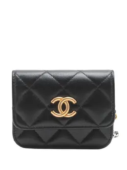 CHANEL Pre-Owned: Чёрная поясная сумка 