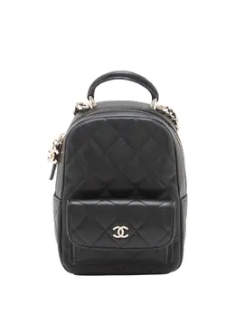 CHANEL Pre-Owned: Чёрный рюкзак 