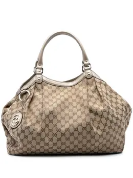 Gucci Pre-Owned: Коричневая сумка-шоппер 