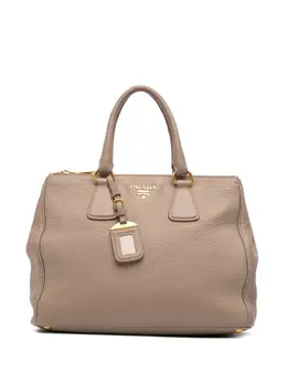 Prada Pre-Owned: Коричневая сумка-шоппер 