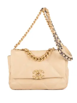CHANEL Pre-Owned: Бежевая сумка 