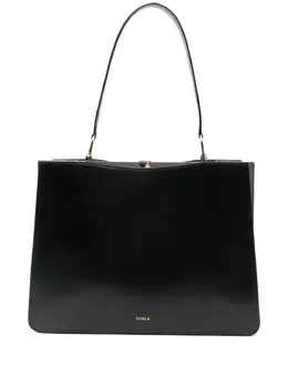 Furla: Чёрная сумка-шоппер 