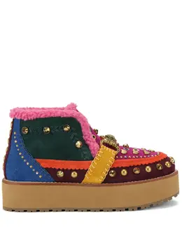 Kurt Geiger London: Зелёные ботинки 
