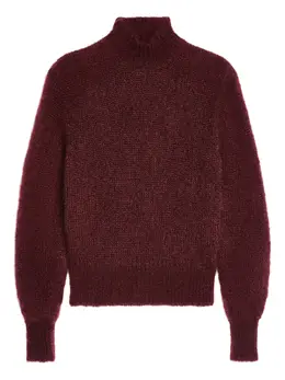 DRIES VAN NOTEN: Бордовый свитер 