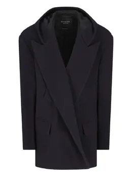 Balenciaga: Пальто с капюшоном 