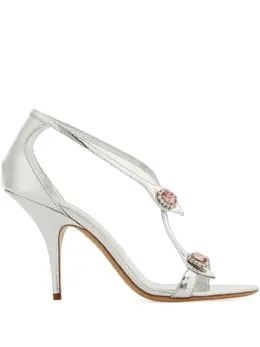 Ferragamo: Серебристые сандалии 