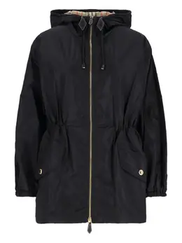 Burberry: Пальто с капюшоном 