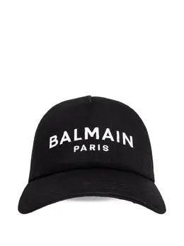 Balmain: Чёрная кепка 