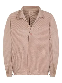 Homme Plissé Issey Miyake: Бежевая куртка 