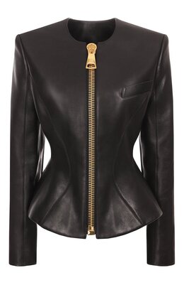Balmain: Кожаная куртка 