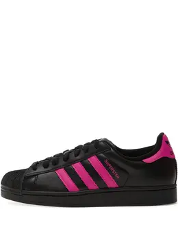 adidas: Чёрные кроссовки  Superstar