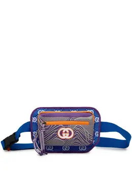 Gucci Pre-Owned: Голубая поясная сумка 
