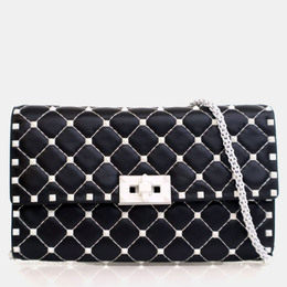 Valentino: Чёрный кошелёк  Rockstud Spike