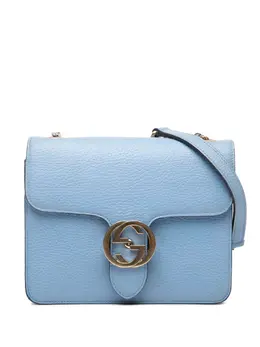 Gucci Pre-Owned: Голубая сумка через плечо 