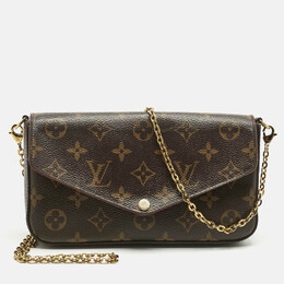 Louis Vuitton: Коричневая сумка  Pochette