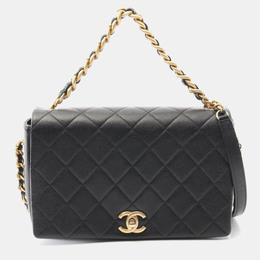 Chanel: Чёрная сумка через плечо 