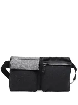 Gucci Pre-Owned: Чёрная поясная сумка 