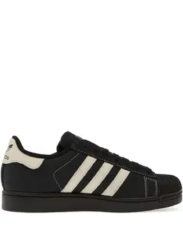 adidas: Чёрные кроссовки  Superstar