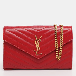 Saint Laurent Paris: Красный кошелёк 