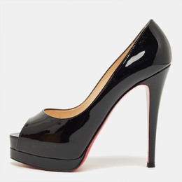 Christian Louboutin: Чёрные босоножки 