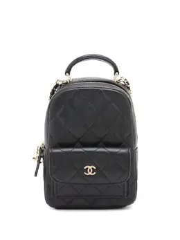 CHANEL Pre-Owned: Чёрный рюкзак 