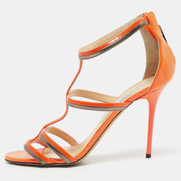 Jimmy Choo: Оранжевые сандалии 
