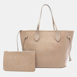 Louis Vuitton: Бежевая сумка-шоппер  Neverfull MM