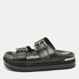 Alexander McQueen: Чёрные сандалии  Hybrid