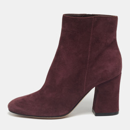 Gianvito Rossi: Бордовые ботинки 