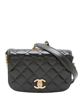 CHANEL Pre-Owned: Блестящая сумка через плечо 