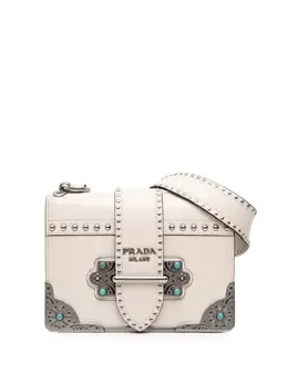 Prada Pre-Owned: Серебристая сумка через плечо 