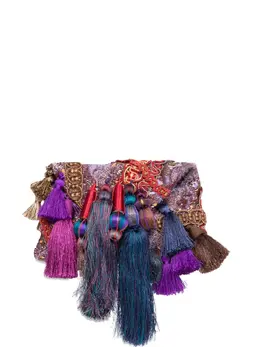 DRIES VAN NOTEN: Бордовый клатч 
