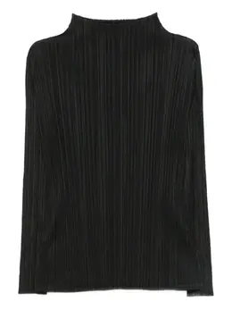 Pleats Please Issey Miyake: Чёрная майка 