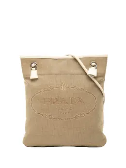 Prada Pre-Owned: Коричневая сумка через плечо 