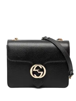 Gucci Pre-Owned: Чёрная сумка через плечо 