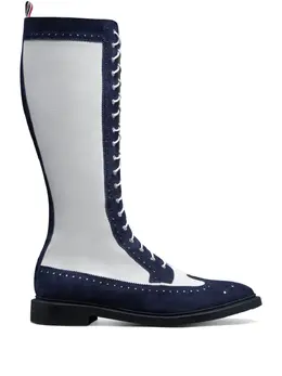 Thom Browne: Синие ботинки  Longwing