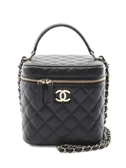 CHANEL Pre-Owned: Чёрная сумка-шоппер 
