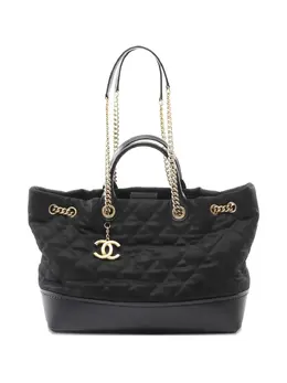 CHANEL Pre-Owned: Чёрная сумка-шоппер 