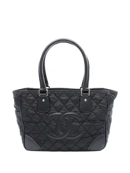 CHANEL Pre-Owned: Чёрная сумка-шоппер 