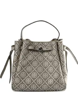 Tory Burch: Серебристая сумка 