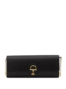 Gucci: Чёрный клатч  Horsebit Chain