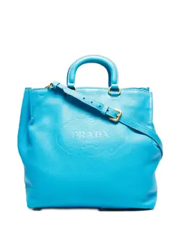 Prada Pre-Owned: Голубая сумка-шоппер 