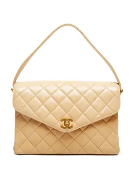 CHANEL Pre-Owned: Бежевая сумка-шоппер 