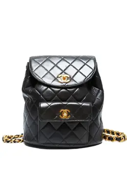 CHANEL Pre-Owned: Чёрный рюкзак 