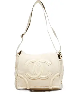 CHANEL Pre-Owned: Бежевая сумка через плечо 
