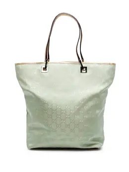 Gucci Pre-Owned: Зелёная сумка-шоппер 