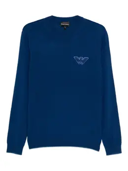 Emporio Armani: Голубой свитер 