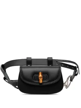 Gucci Pre-Owned: Чёрная поясная сумка 