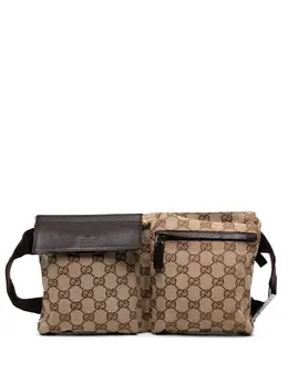 Gucci Pre-Owned: Коричневая поясная сумка 