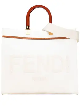 Fendi Pre-Owned: Коричневая сумка-шоппер 